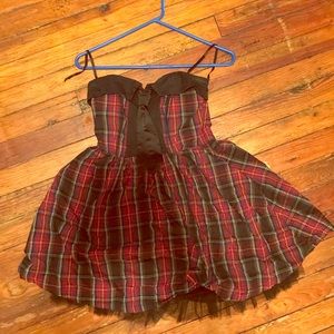 Schoolgirl Plaid tie dress